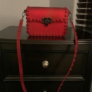 Red crossbody purse